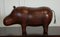 Antique Brown Leather Hippo Footstool from Liberty London, Image 8