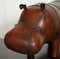 Antique Brown Leather Hippo Footstool from Liberty London 9