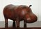 Antique Brown Leather Hippo Footstool from Liberty London, Image 1