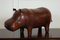 Reposapiés Hippo antiguo de cuero marrón de Liberty London, Imagen 2