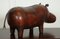 Antique Brown Leather Hippo Footstool from Liberty London 3