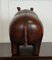 Antique Brown Leather Hippo Footstool from Liberty London 6