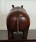 Antique Brown Leather Hippo Footstool from Liberty London, Image 6