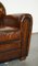 Handgefärbte Whiskey Brown Clubsessel im Art Deco Stil, 2er Set 6