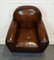 Art Deco Style Hand Dyed Whiskey Brown Club Armchairs, Set of 2 13