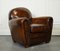 Art Deco Style Hand Dyed Whiskey Brown Club Armchairs, Set of 2 10