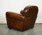 Handgefärbte Whiskey Brown Clubsessel im Art Deco Stil, 2er Set 11