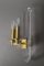 Lampada da parete Hollywood Regency in vetro acrilico e ottone di Vereinigte Werkstätten, Immagine 2