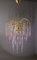 Lámpara de araña con cascada de Murano rosa, Imagen 1