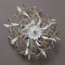 Hollywood Regency White Flower Ceiling Lamp, 1970s, Image 3