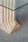 Vintage Brutalist Travertine Dining Table, 1970s, Image 2