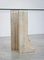 Vintage Brutalist Travertine Dining Table, 1970s 4