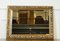 Espejo vintage acolchado de madera dorada, Imagen 1
