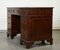 Vintage Pedestal Desk with Embossed Brown Leather 8