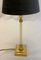 Vintage Acrylic Brass Table Lamp from Le Dauphin, 1970s 4