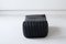 Cinna Ligne Roset Black Leather Ottoman attributed to Annie Hieronimus, 1973 2