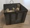 Industrial Look Iron Banded Log Box, 1890s 2