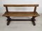 Vintage Rustic Oak Bench, Image 1