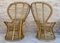 Spanish High Back Armchair in Bamboo Wicker, 1970s, Set of 2 11