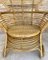 Spanish High Back Armchair in Bamboo Wicker, 1970s, Set of 2 10