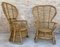 Spanish High Back Armchair in Bamboo Wicker, 1970s, Set of 2 13