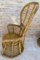 Spanish High Back Armchair in Bamboo Wicker, 1970s, Set of 2 9