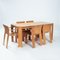 Dutch Bent Plywood Strip Set Dining Room Table Chairs by Gijs Bakker for Castelijn, 1970s, Set of 6 1