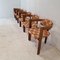 Italian Wooden Armchairs, 1960s, Set of 6 3
