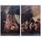 Huiles sur Panneau, Paysages avec Putti, 1800s, Set de 2 1