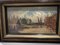 F Knot, Dutch Canal Scene, Oil Painting, Framed 8