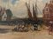 F Knot, Dutch Canal Scene, Oil Painting, Framed 10