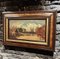 F Knot, Dutch Canal Scene, Oil Painting, Framed 12