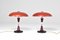 Italian Red Aluminum Table Lamps, 1960s, Set of 2, Image 2