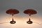 Italian Red Aluminum Table Lamps, 1960s, Set of 2 3