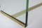 Vintage Console Table in Glass and Gilt Brass by Peter Ghyczy, 1970s 4