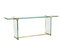 Vintage Console Table in Glass and Gilt Brass by Peter Ghyczy, 1970s, Image 1