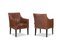 Lintello Armchairs in Camel Leather, 1970s, Set of 2 1