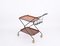 Italian Serving Bar Cart with Bottle Holder in Wood, Metal and Brass, Italy, 1960s, Image 8