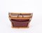 Mid-Century Italian Rattan, Wicker and Leather Basket Bag, 1960s 8