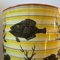 Italian Art Deco Cylinder Yellow and Black Ceramic Vase, Image 3