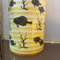 Italian Art Deco Cylinder Yellow and Black Ceramic Vase 8