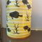 Vase Cylindre Art Déco en Céramique Jaune et Noire 8