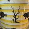 Italian Art Deco Cylinder Yellow and Black Ceramic Vase 10