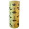 Italian Art Deco Cylinder Yellow and Black Ceramic Vase, Image 2