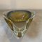 Modernist Yellow Green Sommerso Murano Glass Ashtray attributed to Seguso, 1960s, Image 9