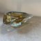 Modernist Yellow Green Sommerso Murano Glass Ashtray attributed to Seguso, 1960s 11