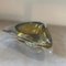 Modernist Yellow Green Sommerso Murano Glass Ashtray attributed to Seguso, 1960s 5