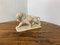Escultura de león vintage de mármol blanco de resina, años 50, Imagen 2