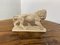 Escultura de león vintage de mármol blanco de resina, años 50, Imagen 8
