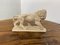 Vintage White Marble Resin Lion Sculpture, 1950s, Image 8